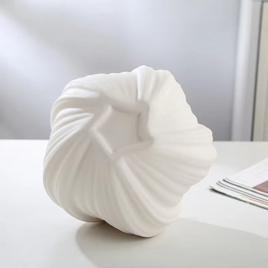 DELUXE™ Keramikvasen-Set „Wave" — Skulpturales Wellendesign in Weiß