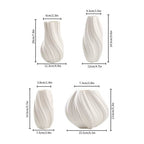 DELUXE™ Keramikvasen-Set „Wave" — Skulpturales Wellendesign in Weiß